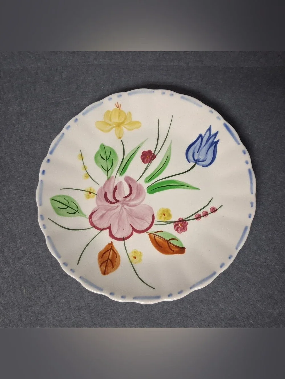 Vintage Blue Ridge Pottery Floral Bread and Butter Plate 7.25